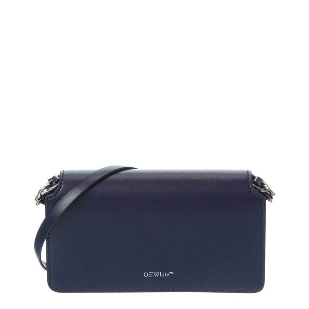 Off-White Staff Leather Camera Bag, Blue